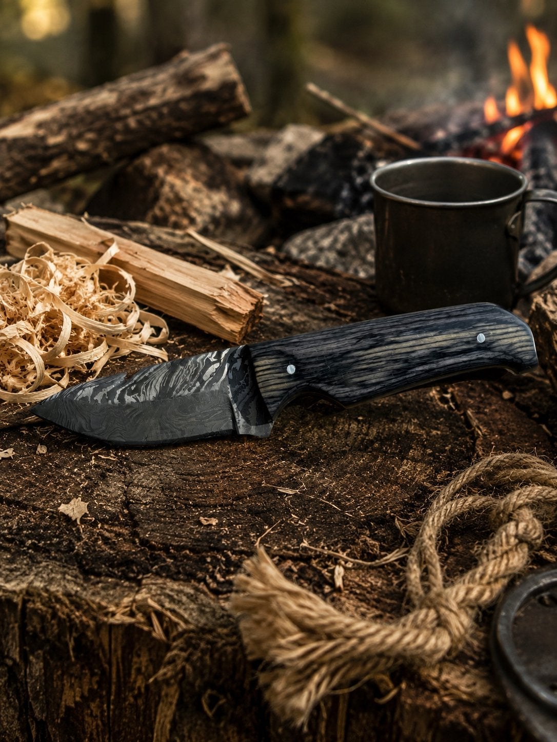 Bushcraft / survival mes, Ophalen of Verzenden, Zo goed als nieuw