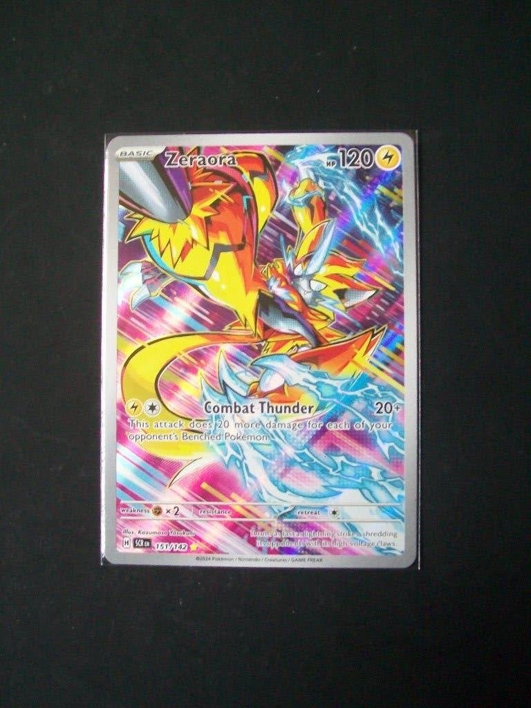 5201. Nieuwe Pokemon Kaart SECRET ZERAORA HP 120 (151/142), Verzenden, Nieuw, Losse kaart, Foil
