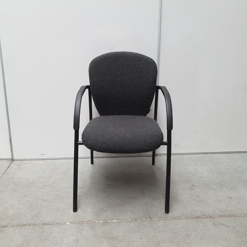 PARTIJ 116x Dauphin vergaderstoelen grijze stoffering, Ophalen, Gebruikt, Grijs, Vijf, Zes of meer stoelen