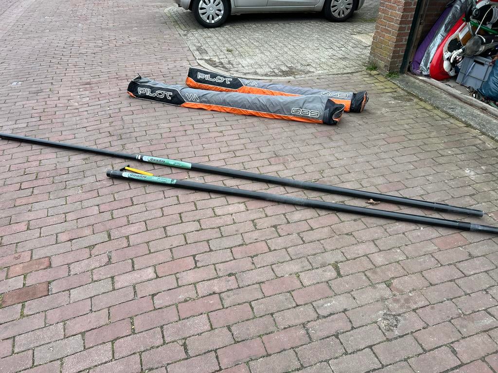 Gaastra Hardtop Masten 460/430 15% Carbon met Zeilen, Watersport en Boten, Ophalen, Gebruikt, Mast, Met draagtas