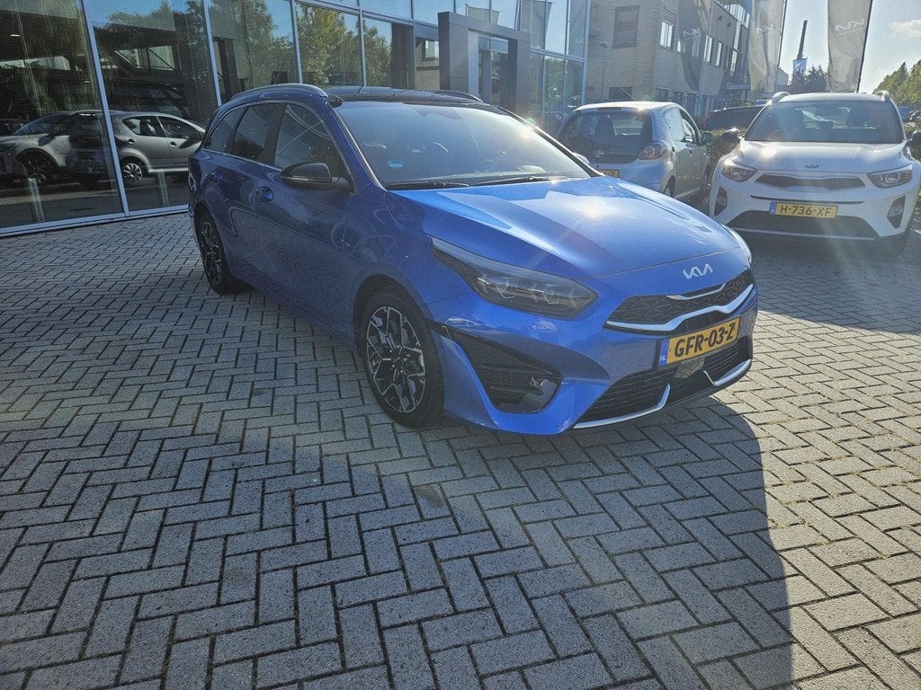 Kia Ceed Sportswagon 1.5 T-GDi GT-Line Schuifkanteldak|Lmv|A, Auto's, Kia, Automatische klimaatregeling, Gebruikt, Euro 6, Blauw