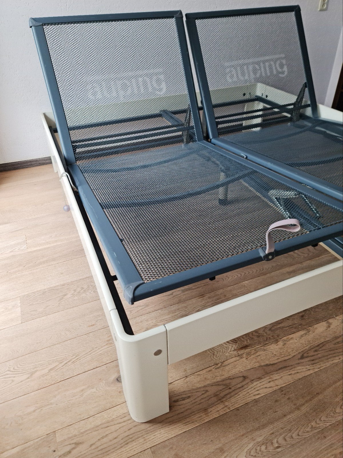 Auping auronde 48 cm hoog. 180x200. Verstelbaar, Huis en Inrichting, Ophalen, Wit, Tweepersoons, 180 cm