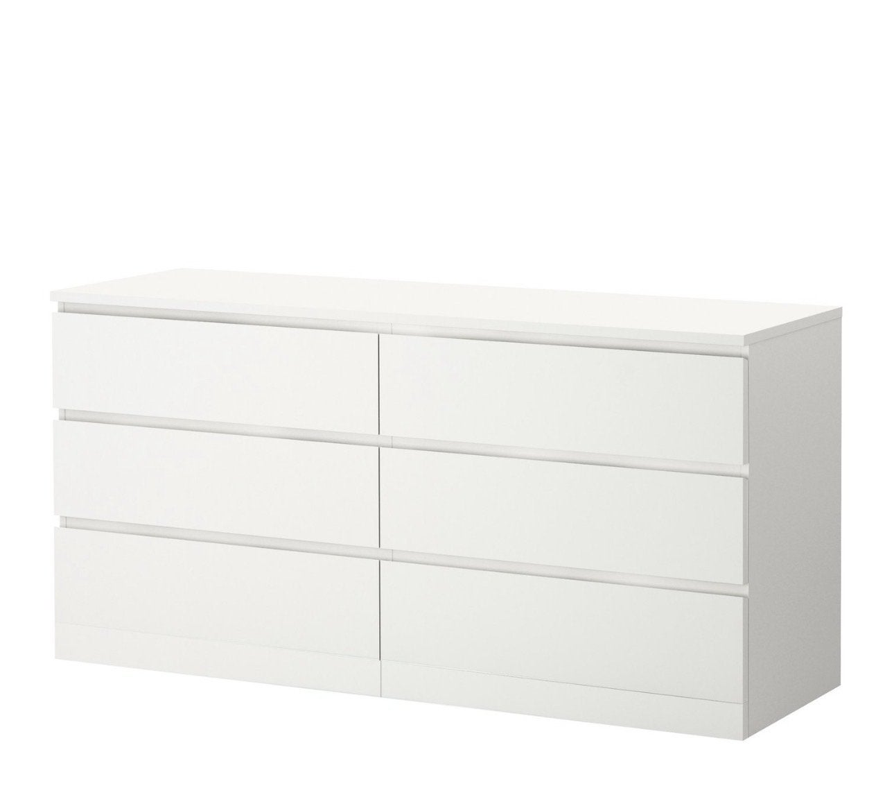 IKEA MALM ladekast 160 x 78 cm met glasplaat, Ophalen, Overige materialen, Gebruikt, 100 tot 150 cm