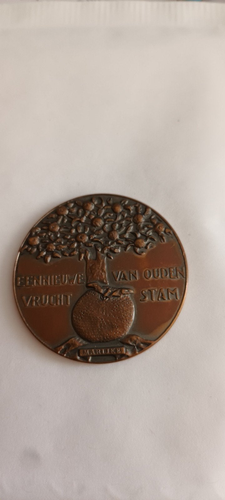 Herdenkingspenning Juliana 1947 -Oranje Prinses Marijke, Ophalen of Verzenden, Brons, Nederland