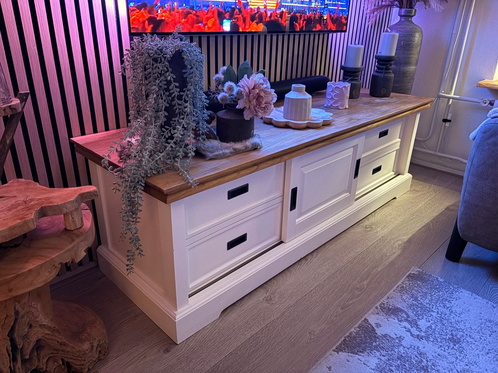 Landelijke set: Eethoek, TV meubel en Salontafel Riverwood, Ophalen