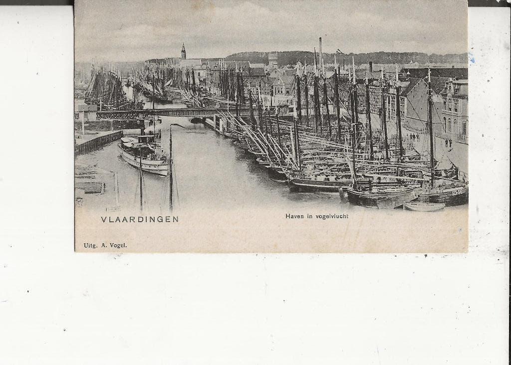 Vlaardingen Haven in vogelvlucht A Vogel, Ophalen of Verzenden, Voor 1920, Ongelopen, Zuid-Holland