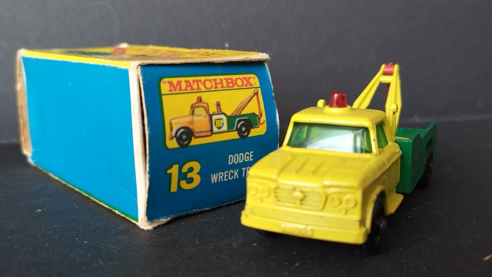 Dodge Wreck Truck BP 1:64 Lesney Matchbox Pol, Gebruikt, Verzenden, Lesney, Auto