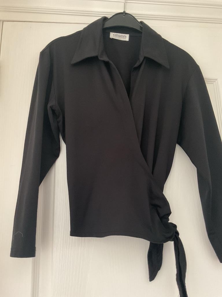 Zwarte overslagblouse van Olsen Collection, Ophalen of Verzenden, Zo goed als nieuw