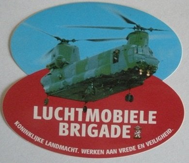 Sticker - Luchtmobiele Brigade, Verzamelen, Stickers, Ophalen of Verzenden, Zo goed als nieuw, Bedrijf of Vereniging