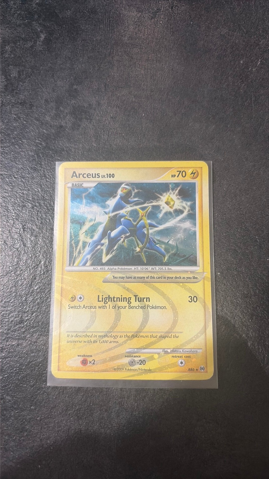 Arceus LV.100 Pokémon kaart - Platinum set, Ophalen of Verzenden, Gebruikt, Losse kaart