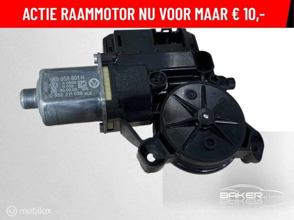 Raammotor linksvoor Volkswagen Polo 6R ('09-'14) 6R0959801H, Gebruikt, Volkswagen, Ophalen of Verzenden, Volkswagen