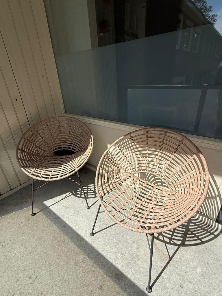 2 Bohemian stoelen, Huis en Inrichting, Stoelen, Ophalen, Twee, Bruin, Nieuw