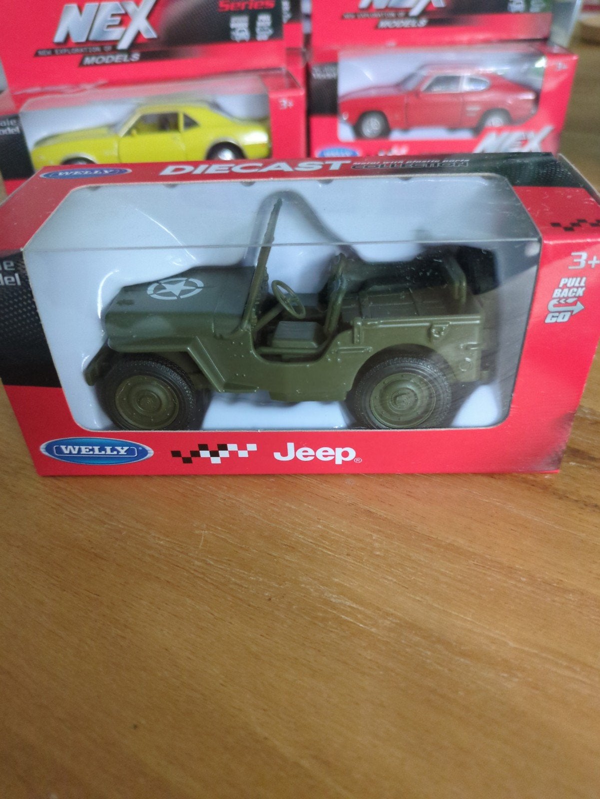 Welly Diecast Jeep Leger Kleur - Nieuw in Doos, Onbekend, Nieuw, Ophalen of Verzenden, Welly
