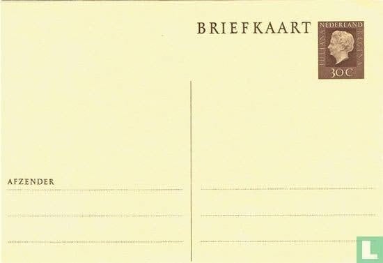 Briefkaart 3 adresregels NL 1972 onbeschreven, Ophalen of Verzenden