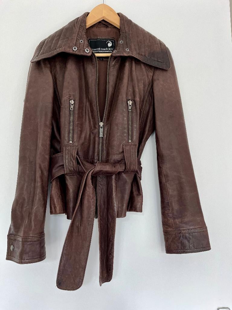 Jas | Leer | Jasje | Leren | Jack | Bruin | Goosecraft | L, Ophalen, Goosecraft, Bruin, Maat 42/44 (L)
