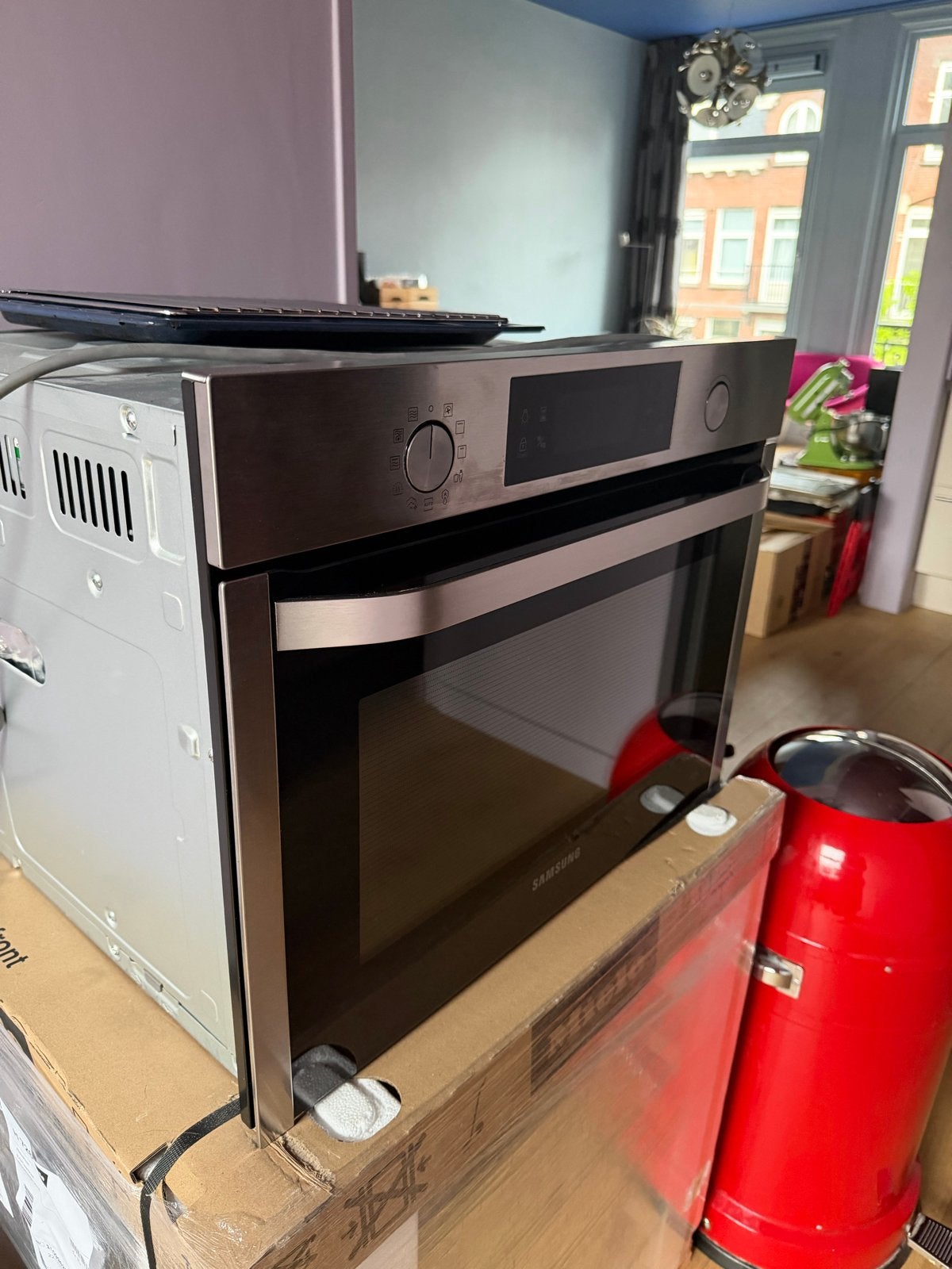 Samsung NQ50J3530BS/EF Inbouw Combi Oven, Ophalen, 45 tot 50 cm, Hete lucht, Inbouw