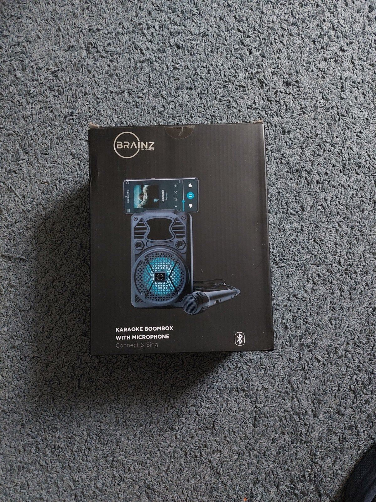 BRAINZ Karaoke Boombox met Microfoon - Nieuw in Doos, Ophalen of Verzenden, Nieuw, Complete set