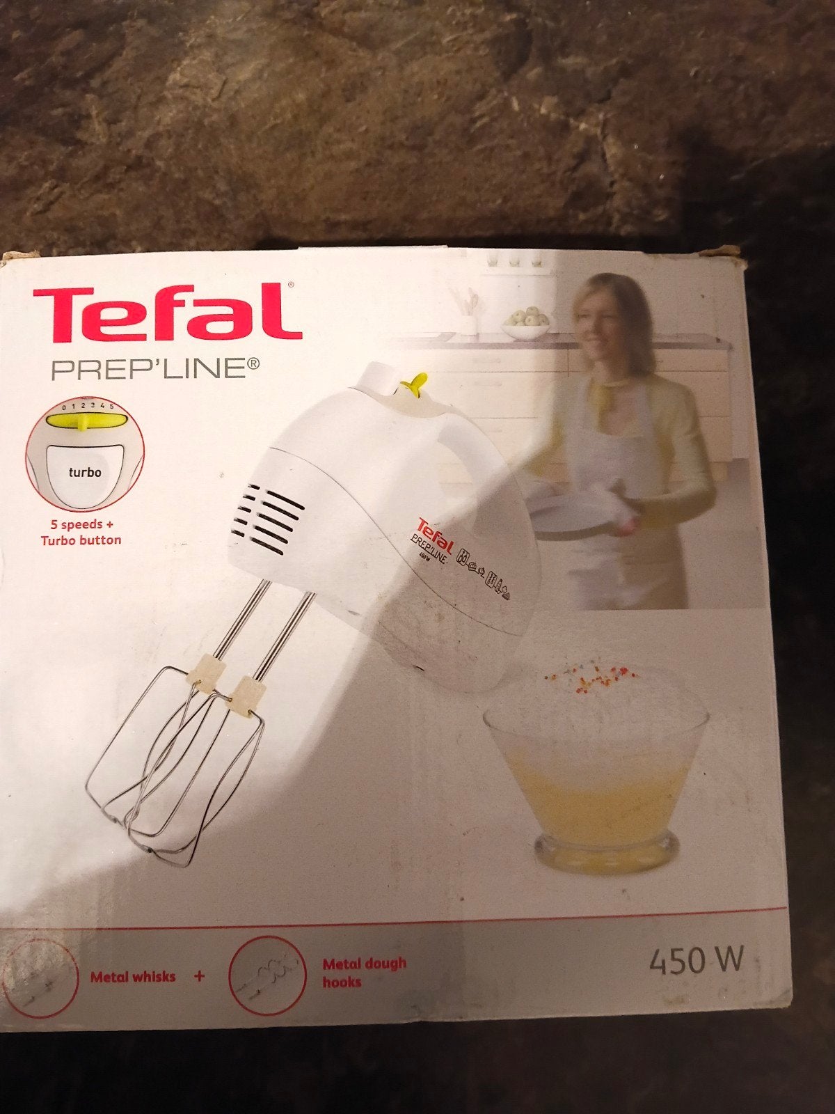 Tefal Prep'Line Handmixer - 5 snelheden + turboknop, Ophalen of Verzenden, Nieuw, 3 snelheden of meer