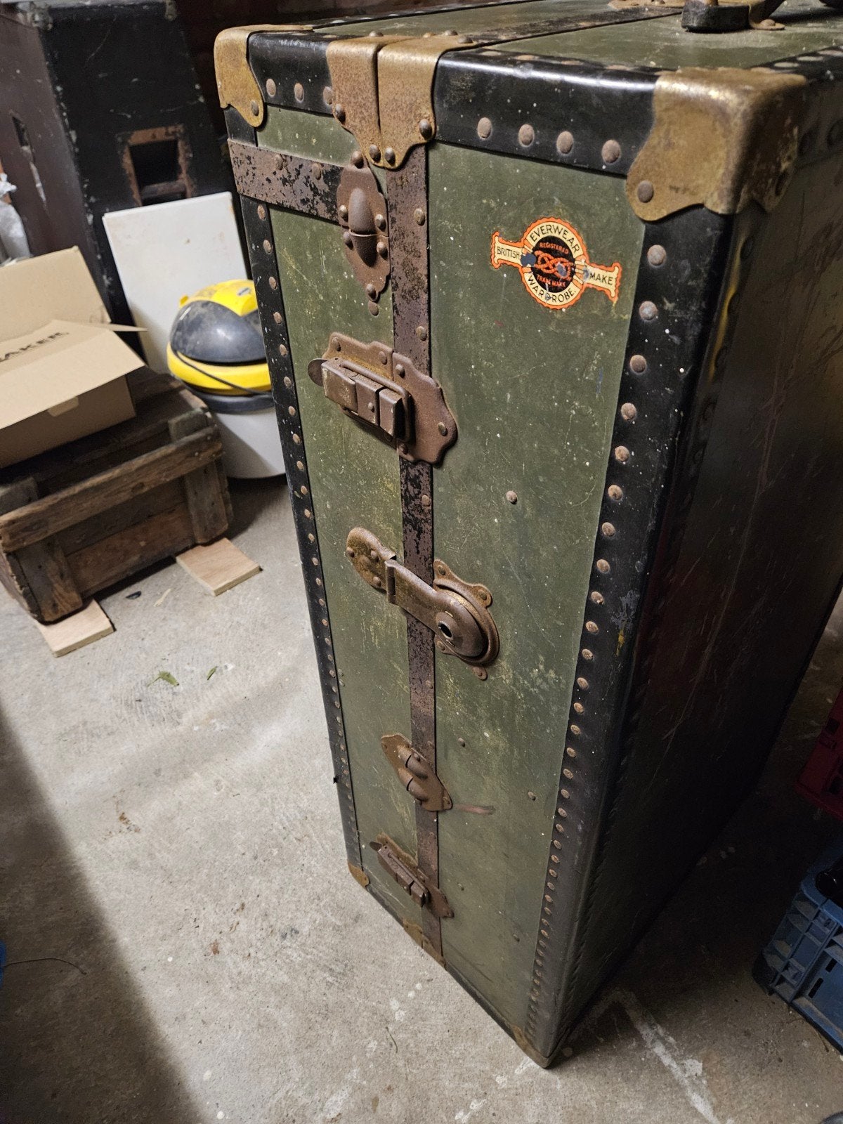 Vintage hutkoffer British Everwear, Ophalen