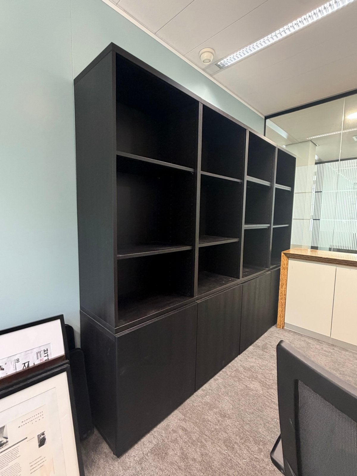 IKEA Besta Opbergkast Zwart - 240cm breed, 185cm hoog, Huis en Inrichting, Kasten | Wandmeubels, Overige materialen, Met deur(en)