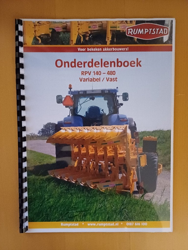 Onderdelenboek Rumptstad RPV 140 - 480 Variabel/Vast ploeg, Ophalen of Verzenden, Gelezen, Tractor en Landbouw