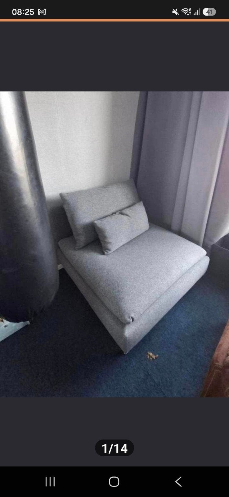 IKEA Söderhamn fauteuil - Grijs, zo goed als nieuw, Ophalen of Verzenden, Zo goed als nieuw, Stof, Eén
