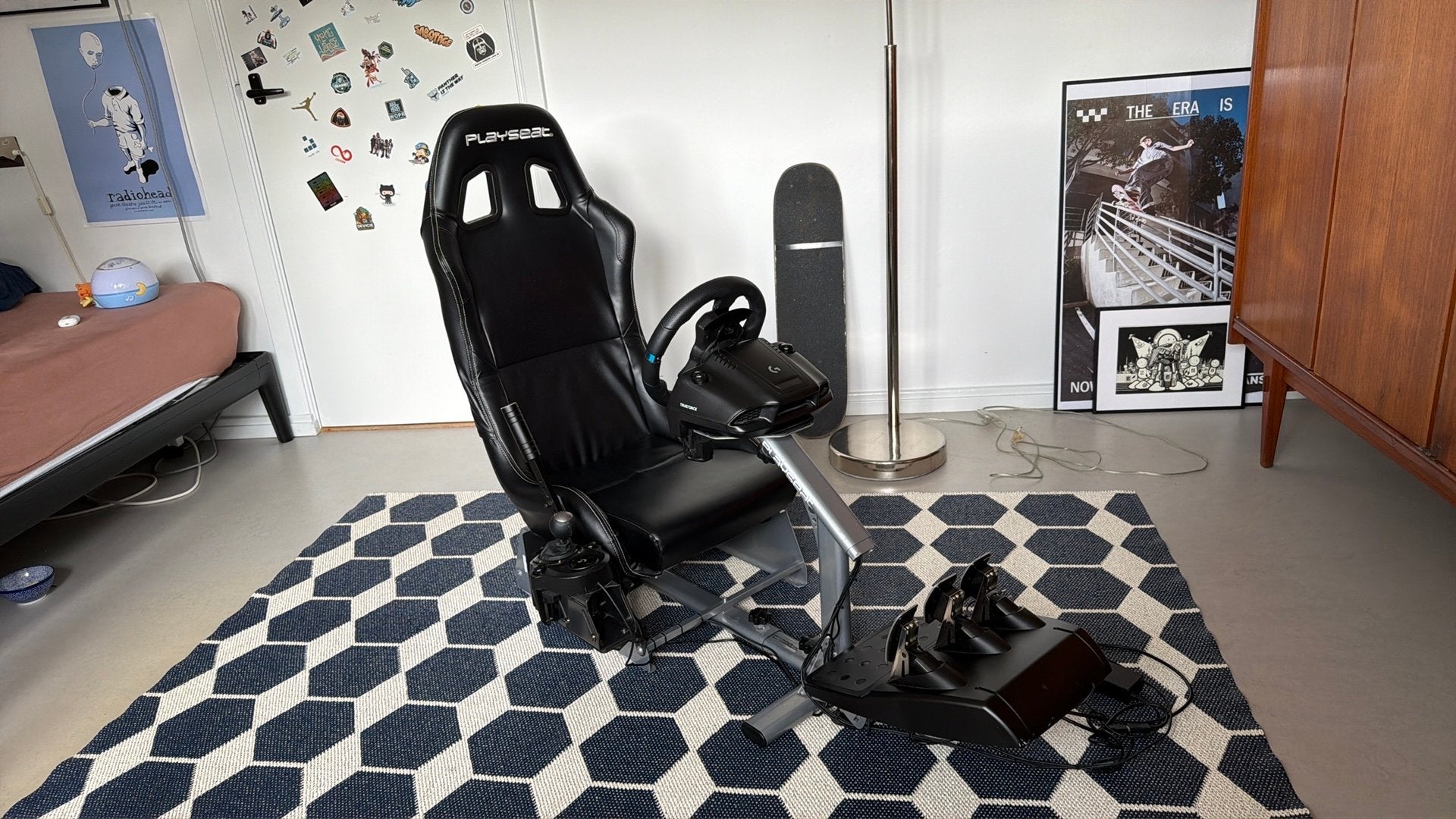 Complete racing set: Logitech G923, Moza brake en Playseat, Spelcomputers en Games, Ophalen, Zo goed als nieuw, Stuur of Pedalen