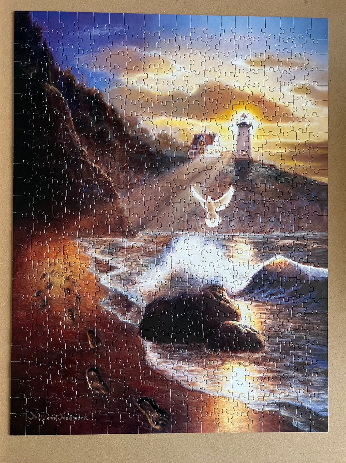 SunsOut Footprints legpuzzel 500 stukjes, Ophalen, 500 t/m 1500 stukjes, Gebruikt, Legpuzzel
