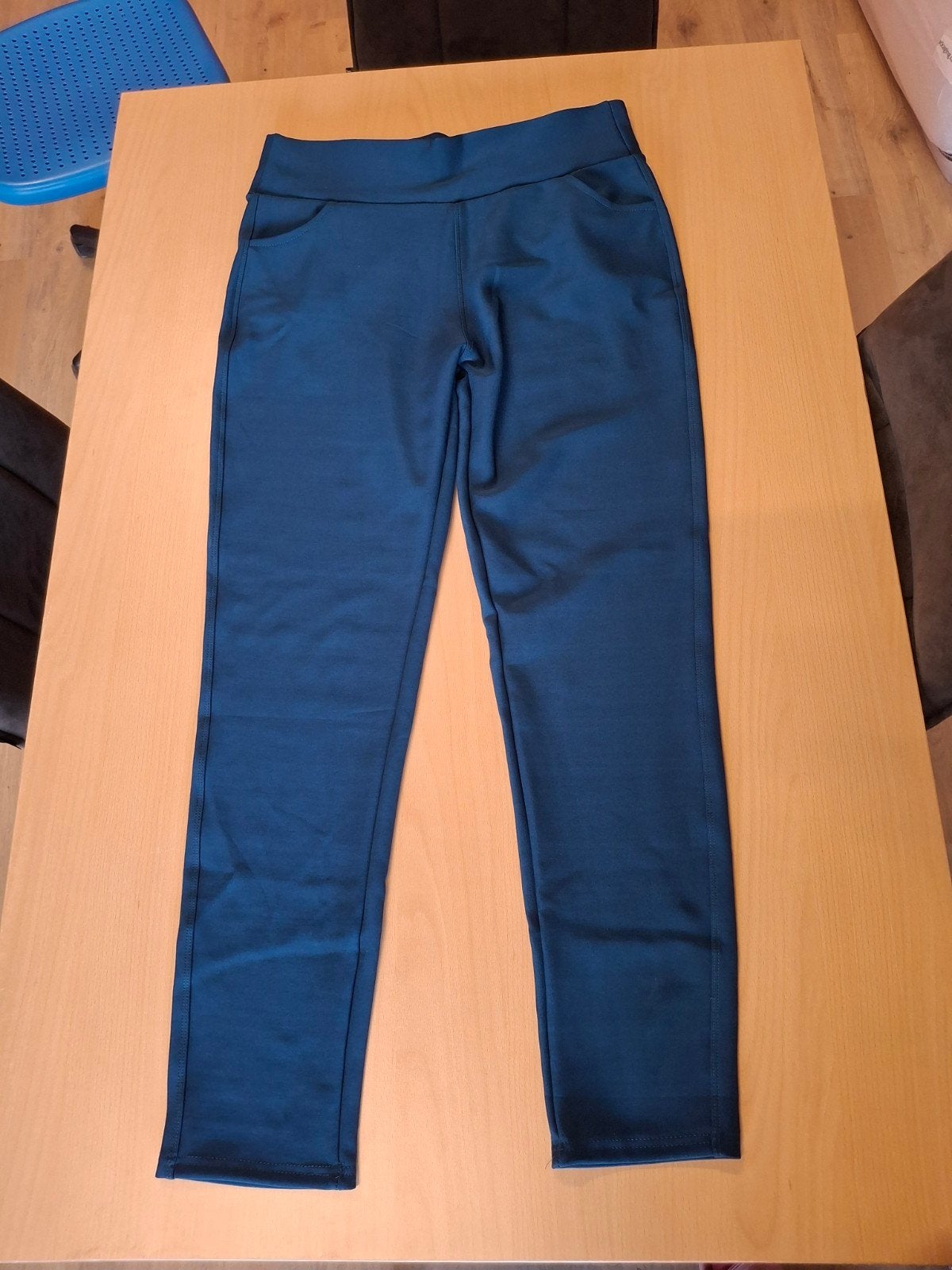 Petrol tregging voor Dames maat 6XL/7XL broek valt kleiner, Ophalen of Verzenden, Nieuw, Blauw, Broek of Spijkerbroek