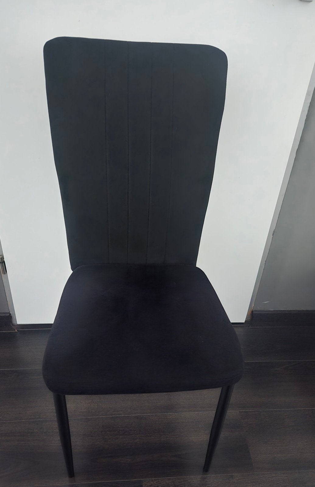 Eetstoelen zwart fluweel, Ophalen of Verzenden