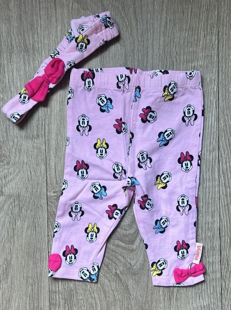 PRiMARK minnie mouse legging en haarband maat 68, Verzenden, Zo goed als nieuw, Meisje, Broekje