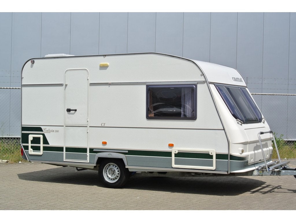 Chateau Calista 390|Enkele bedden|Sanitair|Voortent|1e eigna, Caravans en Kamperen, Caravans, Dwarsbed, Chateau, Rondzit, Bedrijf