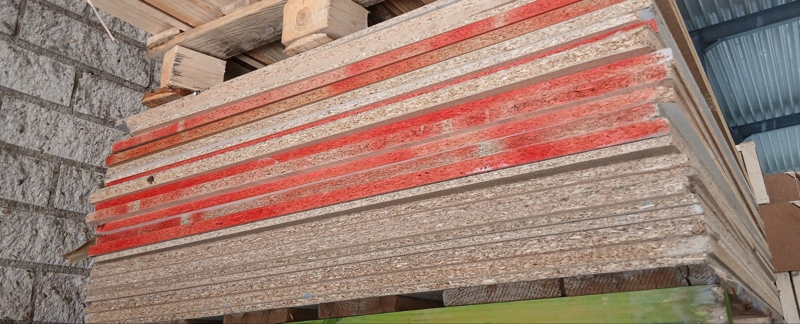 Spaanplaten., Ophalen, Zo goed als nieuw, 50 mm of meer, Pallet