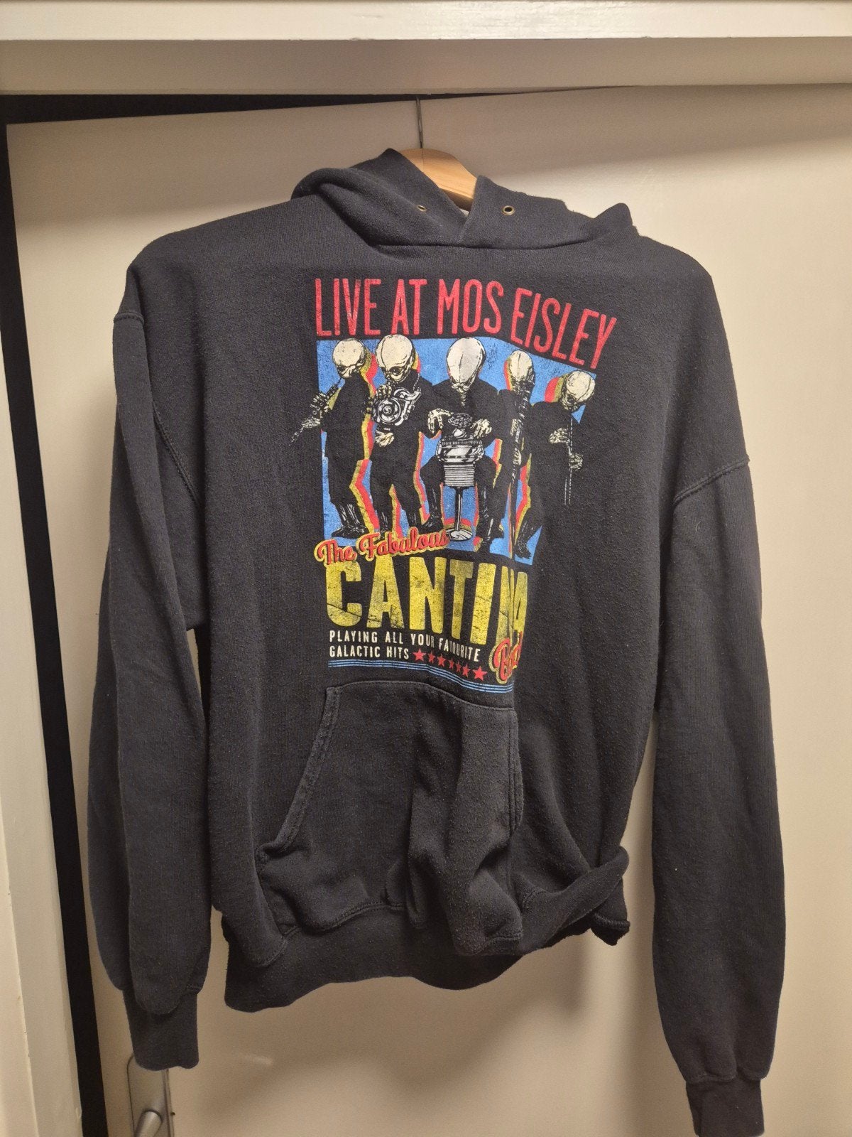 Star Wars cantina band hoodie live at Mos Eisley, Ophalen of Verzenden, Gedragen, Overige maten, Zwart
