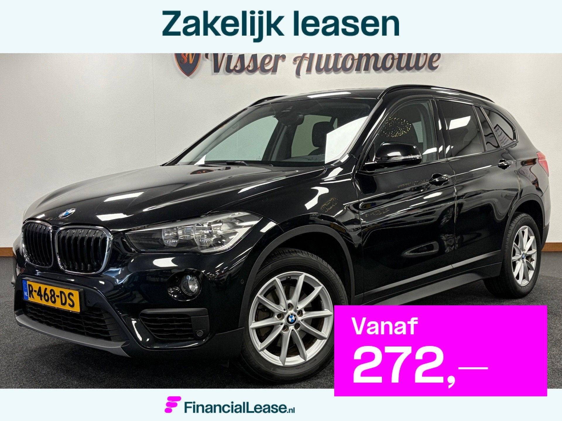 BMW X1 SDrive18i High Executive, Gebruikt, Euro 6, Zwart, Leder