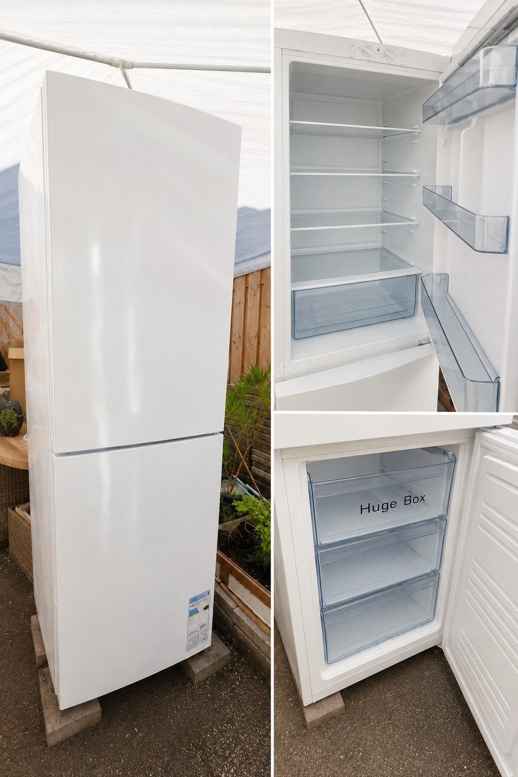 Haier Witte Koel-vriescombinatie - Zo goed als nieuw, Ophalen, 200 liter of meer, 60 cm of meer, Met aparte vriezer