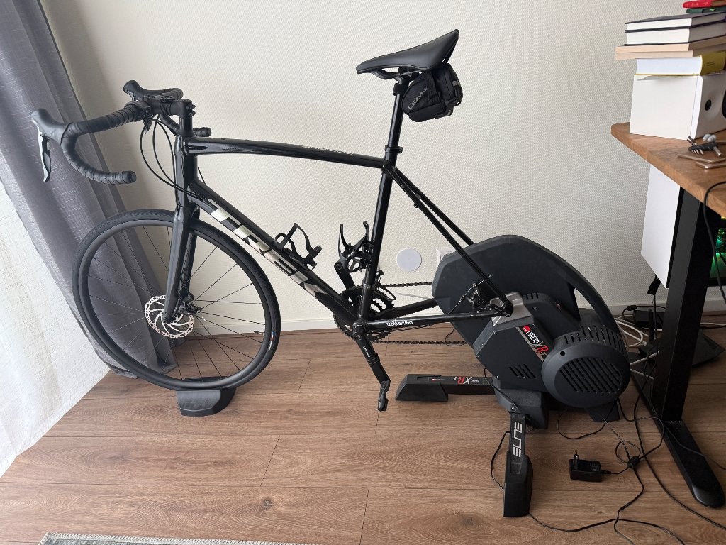 Trek Domane AL 2 maar 58 + Elite Direto-XR trainer + Garmin, 28 inch, Heren, Aluminium, Zo goed als nieuw