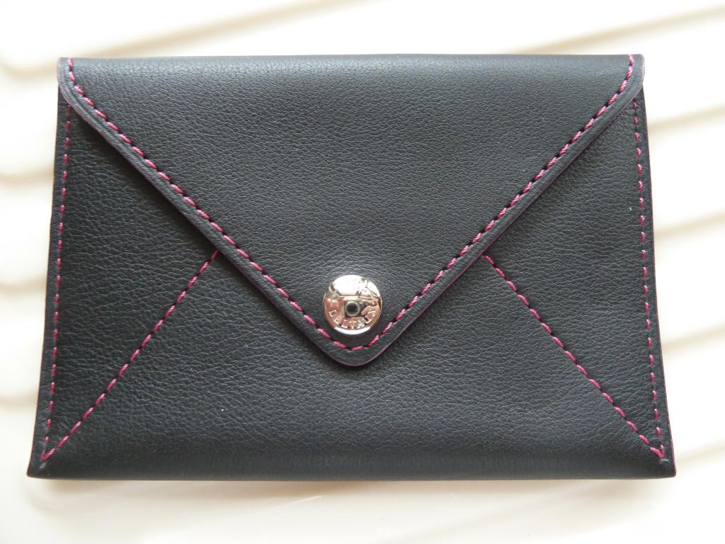 Delvaux leren cardholder, portemonnee model Hug Mustang, nw., Overige merken, Verzenden, Zwart, Nieuw