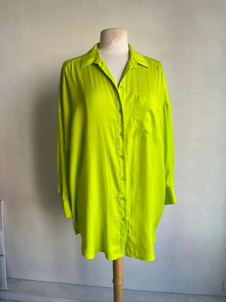 monki blouse maat s lime groen, Verzenden, Zo goed als nieuw, Monki, Maat 36 (S)