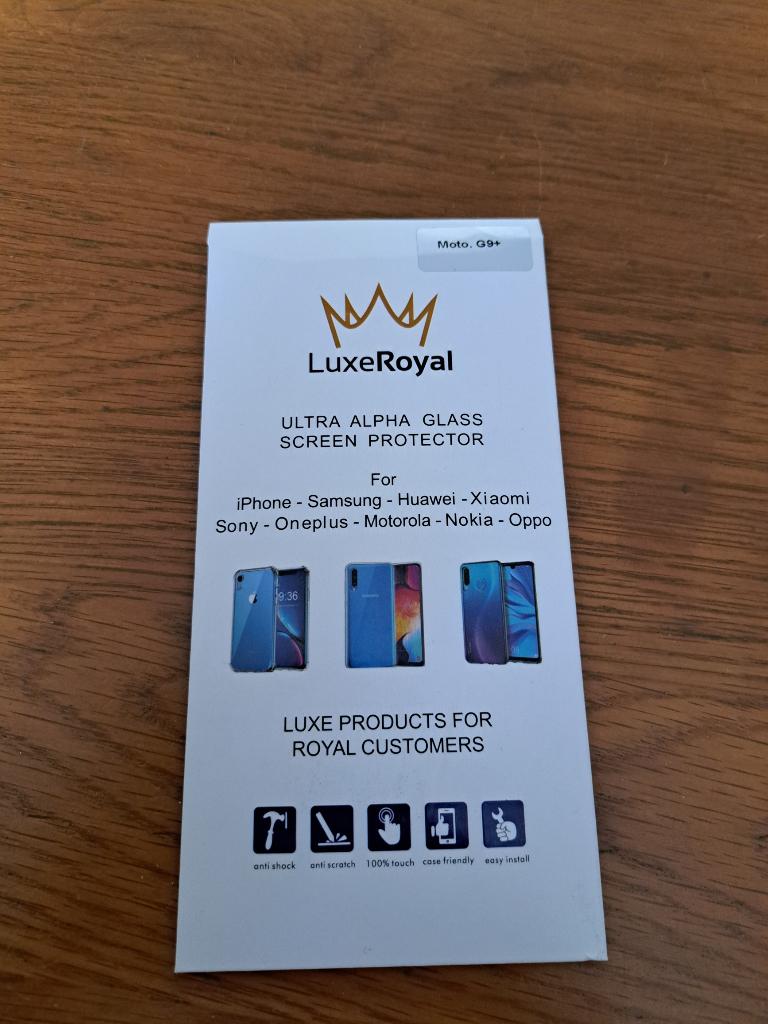 Screenprotector voor Motorola G9+ !!, Overige modellen, Zwart, Nieuw, Ophalen of Verzenden