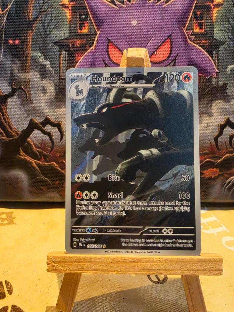 Pokémon Kaart Houndoom 066, Ophalen of Verzenden, Zo goed als nieuw, Losse kaart