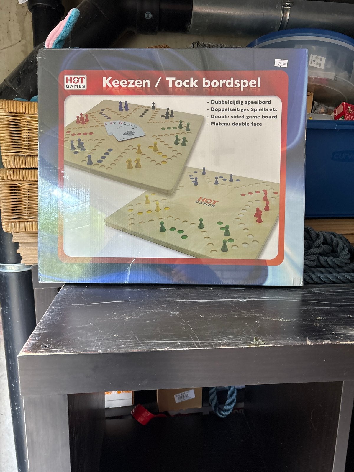 Keezen / Tock bordspel - Dubbelzijdig speelbord, Hobby en Vrije tijd, Drie of vier spelers, Ophalen, Nieuw