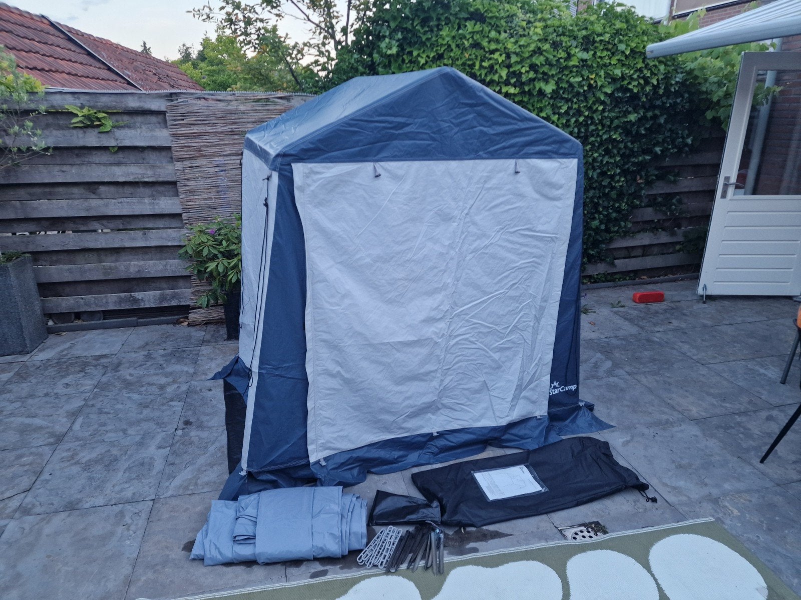 Starcamp camping chuurtent met meeneemtas en grondvloer, Caravans en Kamperen, Tenten, Ophalen, Zo goed als nieuw
