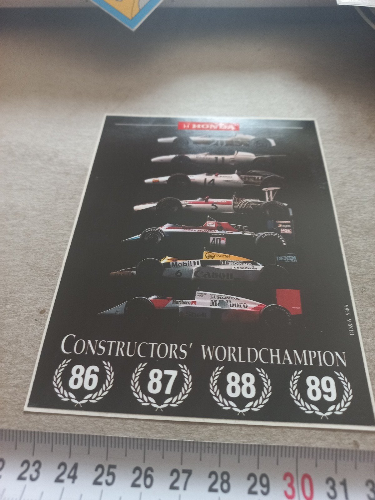 Honda f1 worldchampion 86 87 88 89, Verzamelen, Ophalen of Verzenden, Zo goed als nieuw