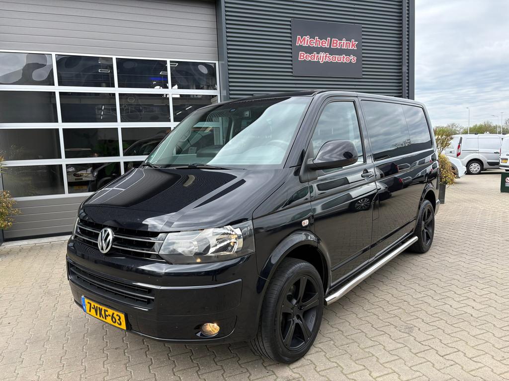 Volkswagen Transporter 2.0 TDI Dubbele Cabine Marge, Auto's, Bestelauto's, Euro 5, Stof, Gebruikt, Zwart