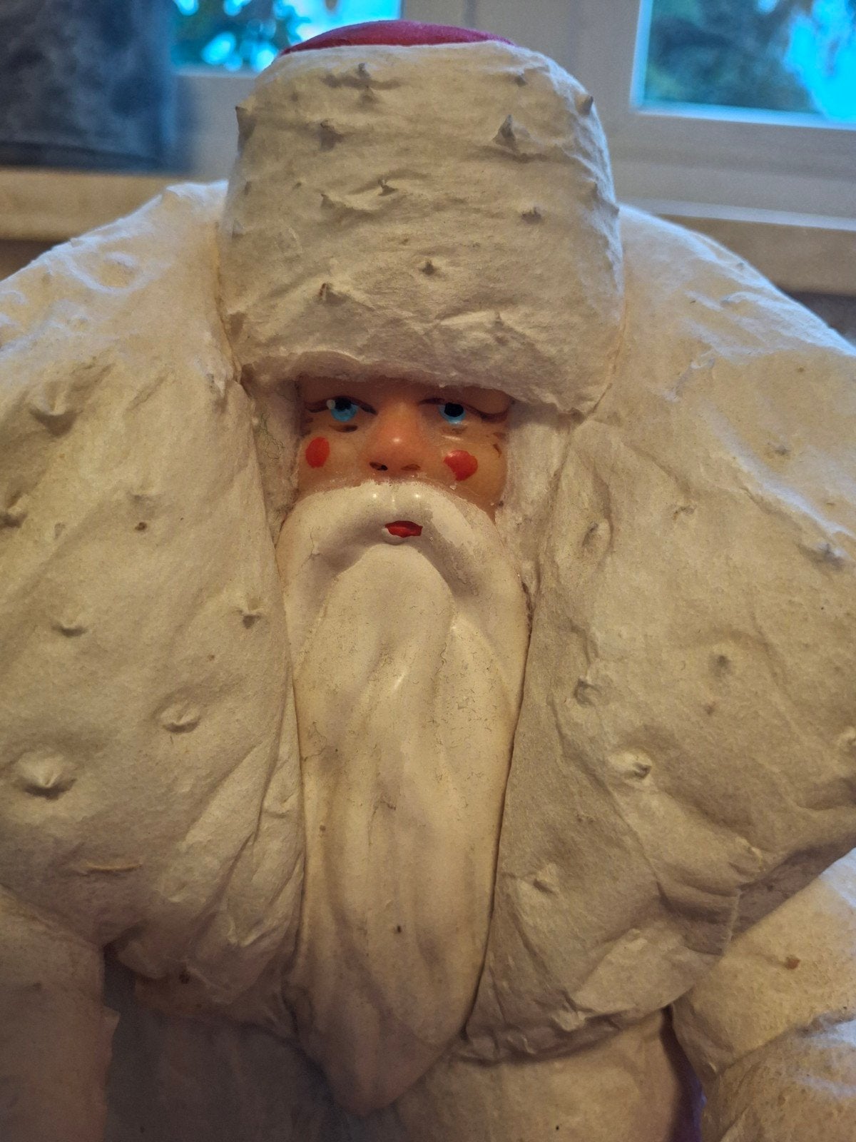 oude vintage papier-maché kerstman USSR, Ophalen of Verzenden