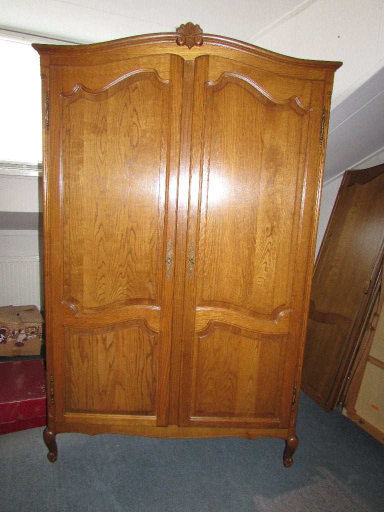Barok eiken meidenkast linnenkast queen anne stijl 350,00, Ophalen of Verzenden