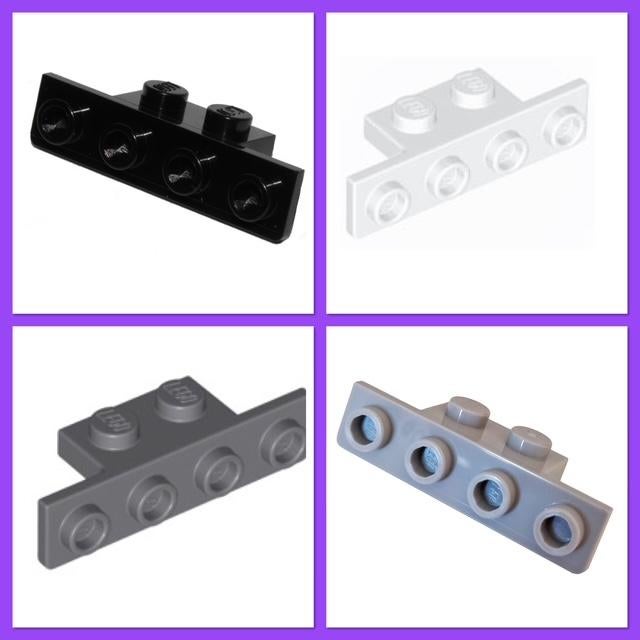 lego hoekplaat, beugel 1x2/1x4 in 4 kleuren, Ophalen of Verzenden, Nieuw, MOC (eigen creatie), Lego