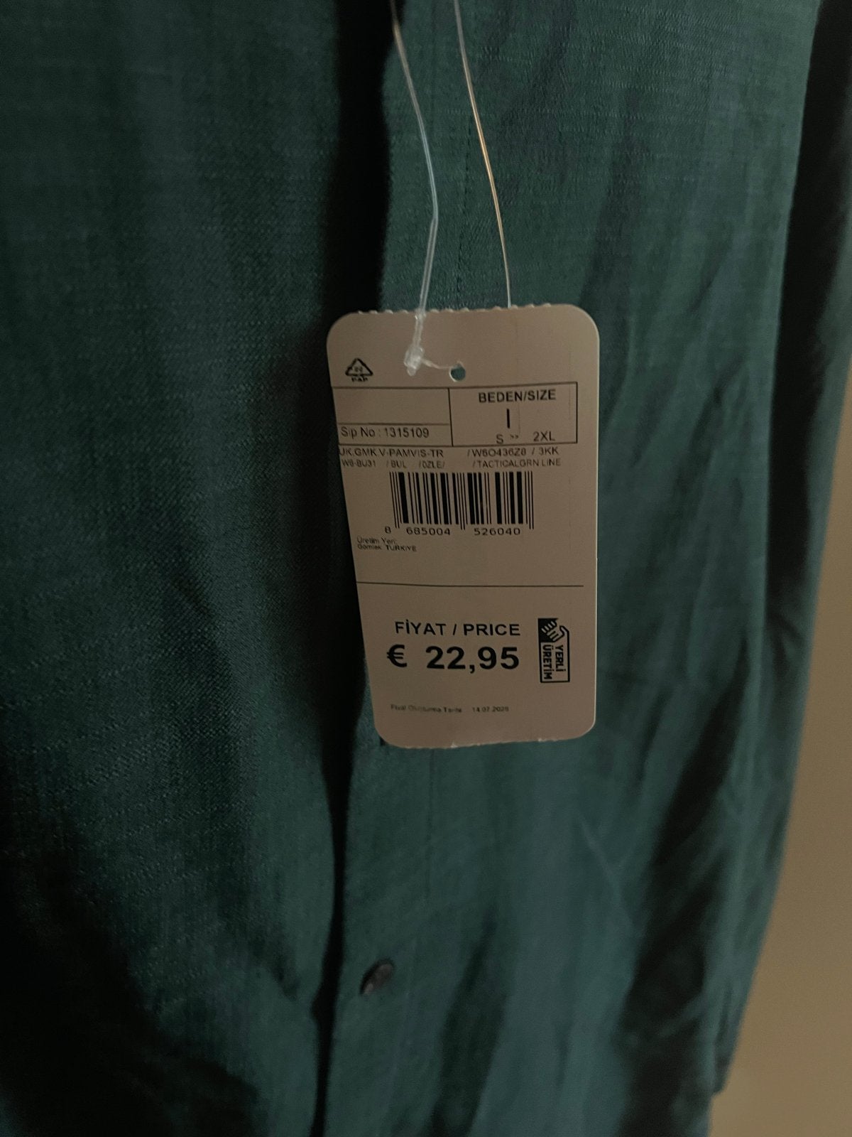 LC Waikiki Vision Relaxed Fit overhemd - Donkergroen, Kleding | Heren, Ophalen of Verzenden, Nieuw, Groen, Halswijdte 41/42 (L)