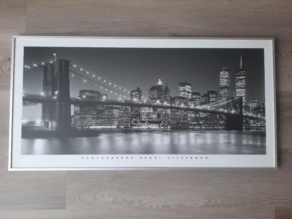 Wissellijst New York Brooklyn Bridge 50 x 100 cm, Huis en Inrichting, Woonaccessoires | Lijsten, Ophalen, Zo goed als nieuw